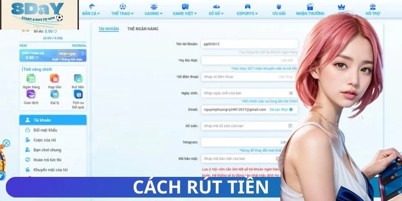Rút tiền tiện lợi, bảo mật, nhận tiền nhanh chóng, thuận tiện