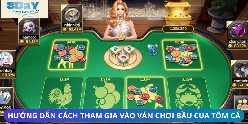 Hướng dẫn cách tham gia vào ván chơi bầu cua tôm cá nhanh chóng