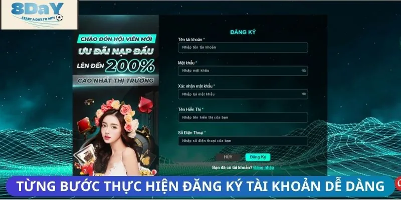 Từng bước thực hiện đăng ký tài khoản trên nhà cái dễ dàng