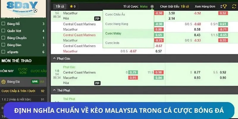 Kèo Malaysia giới hạn trong khoảng từ -1.00 đến +1.00